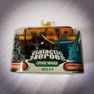 Star Wars Galactic Heroes Darth Vader vs Holographic Emperor Palpatine Figure C2